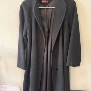 Mackintosh Black Wool Long Coat - Classic Men's Overcoat